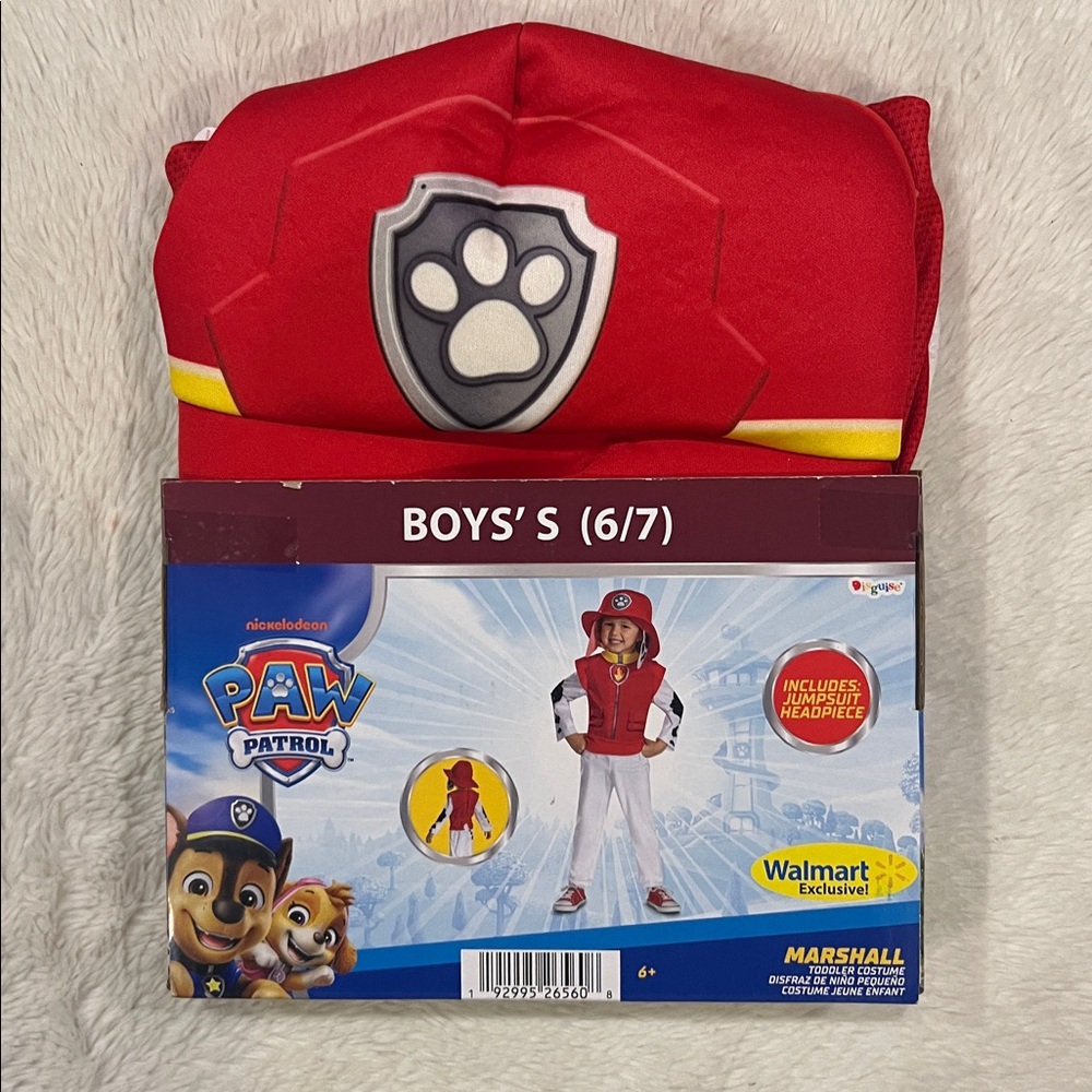 NWT! Paw Patrol Marshall Costume boys small 6/7